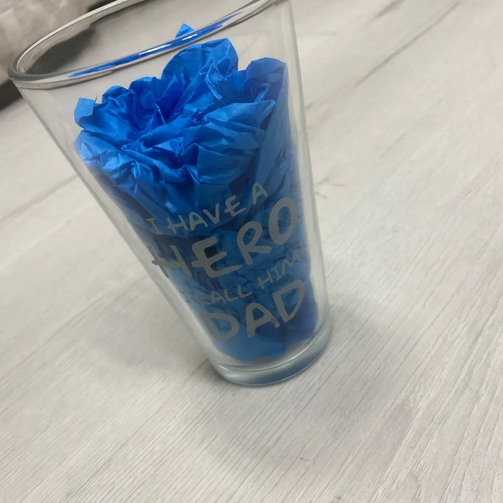 Hero Dad Glass Beer Mug
